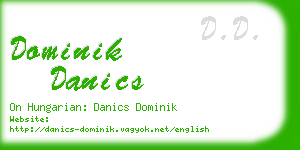 dominik danics business card